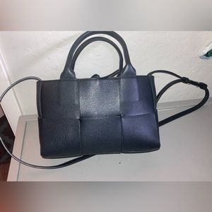 Bottega Veneta Mini Arco Tote Bag Purse Black Leather